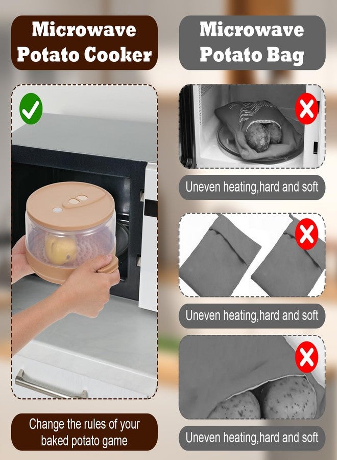 Lemecima Microwave Baked Potato Cooker As Seen On Tv Cooks In Minutes Tender & Fluffy,baking Potato Cooker For Microwave Oven,Twice Baked Potatoes Steamer,Microwave Baked Potato Bag Upgrade BPA-free - Image 3